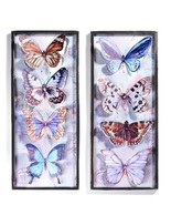 Butterfly Framed Wall Plaques Set 2 Rectangle Raised Metal Butterflies 3... - $128.69