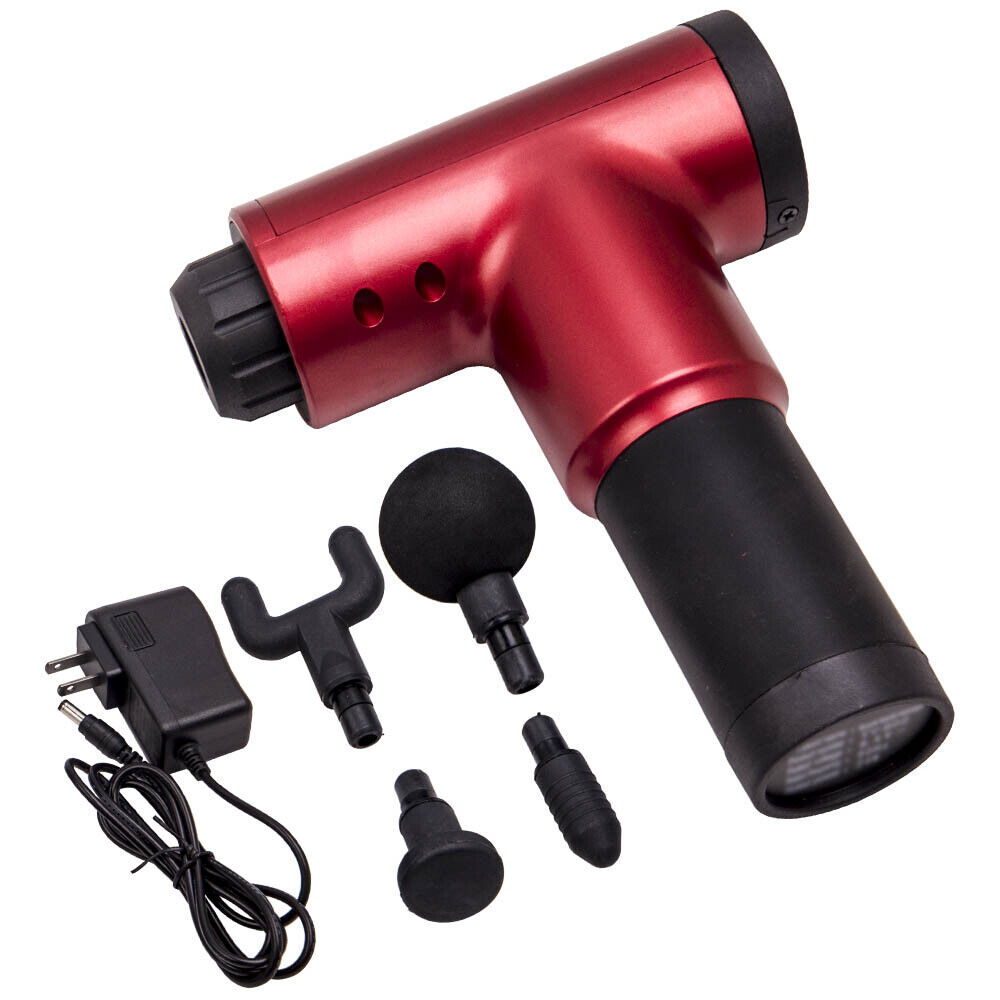 Massage Gun Deep Tissue Percussion Massager Muscle Vibrating Relaxing 4 Heads Massagers