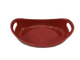 Rachel Ray Red Oval Deep Dish Baking Serving Red Ceramic Dish 2.25 Quart... - $19.75