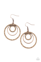 Paparazzi Bodaciously Bubbly Copper Earrings - New - $4.50