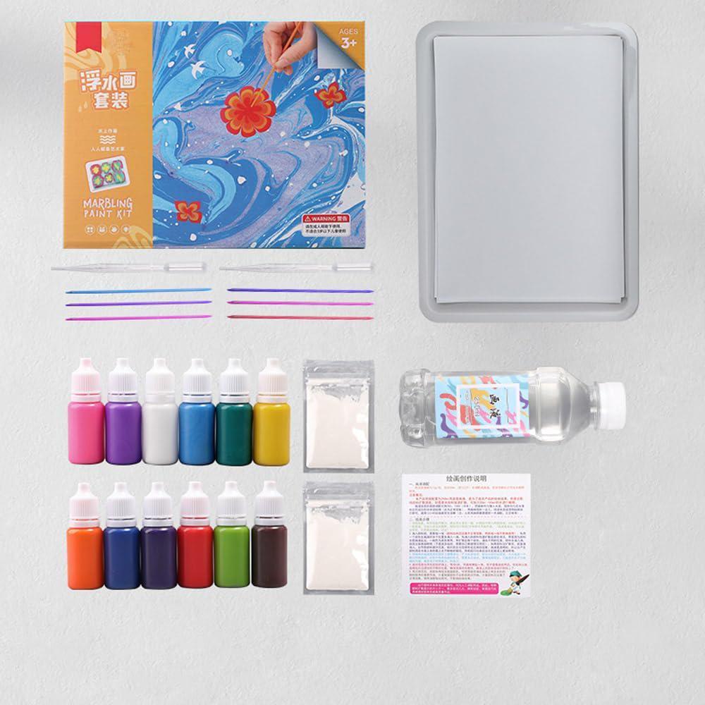 Jar Melo Jar Melo Water Marbling Paint Kit For Kids; 6 Colors, Marble  Kit,Non-Toxic; Water Art Paint Set, Art & Crafts Kit For Girls & Boys Ages  6-8