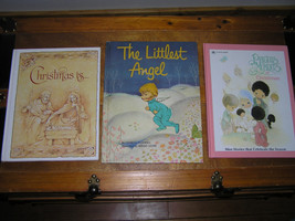Lot of 3 PRECIOUS MOMENTS Littlest Angel CHRISTMAS IS… Hardcover Books - $13.99