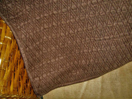 Restoration Hardware Diamond Marquis Stitched Silk Brown Euro Pillow Sham Euc - $14.97