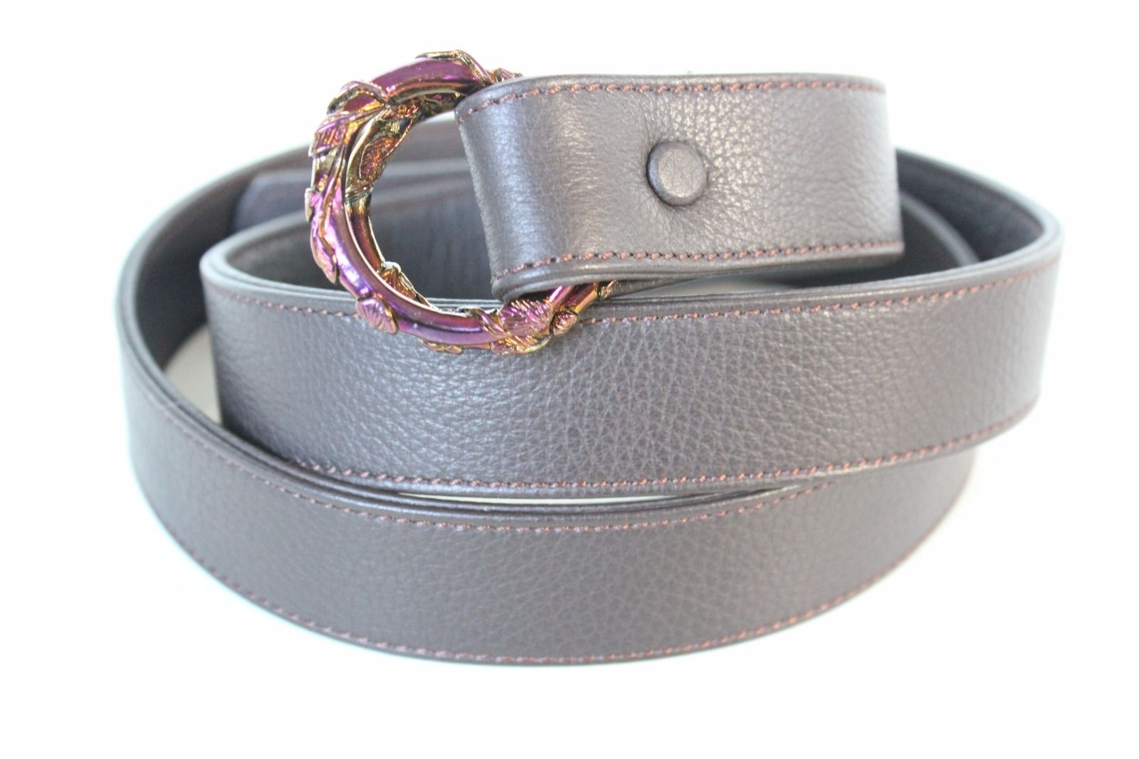 Diesel Black Gold + Ugo Cacciatori Leather Belt Size 105 Brown Madein Italy  $370