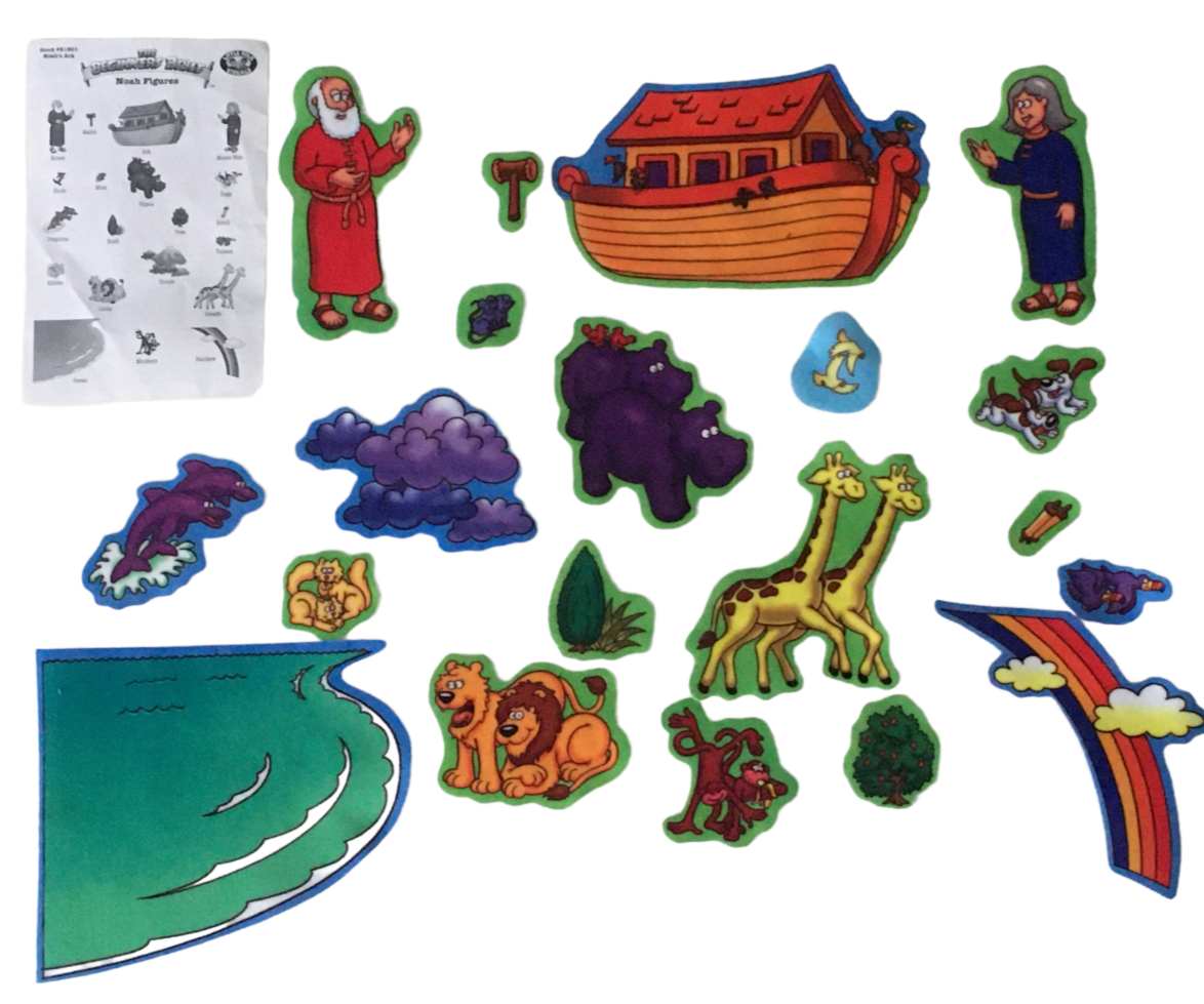 The Beginners Bible Story Felt Figures for Flannel Board Noahs Ark VBS ...