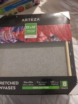 Arteza Stretched Canvas, Premium, White, 12x12, Blank Canvas Boards for  Painting - 8 Pack