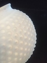 Vintage Art Deco frosted glass hobnail ceiling bulb fixture cover image 5