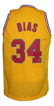 Len Bias Custom College Basketball Jersey New Sewn Yellow Any Size image 5