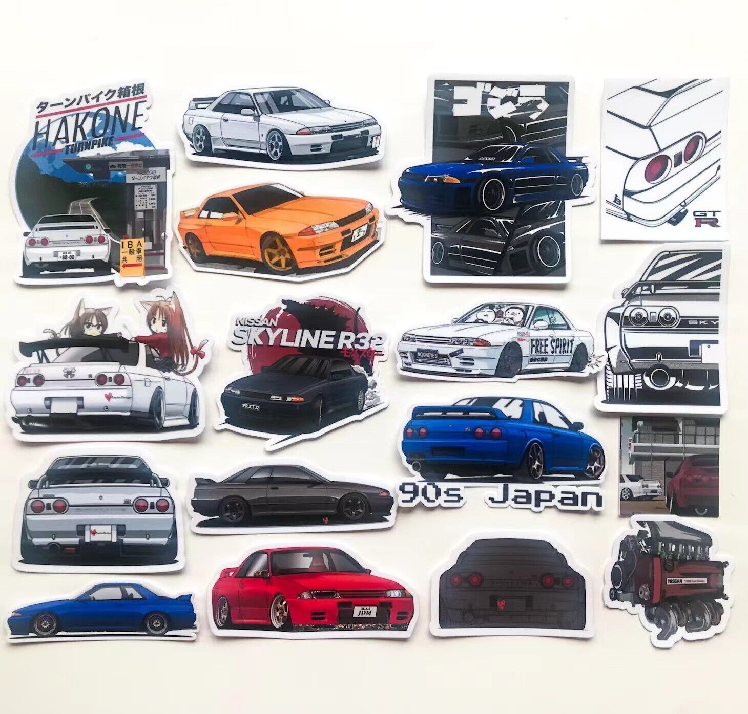 JDM vinyl car stickers for Nissan Skyline GTR32 BNR32 JDM sport car ...