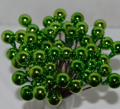 Unbranded Wholesale Lot 54 Green Christmas Ball Pick Decoration 8 inches image 1