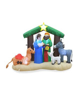 New in Box Winter Wonder Lane 6.5&#39; Inflatable LED Nativity Scene Baby Jesus - $97.98