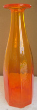 Hand Made Mouth Blown Blown Cristal Nova Amberine Color Octagon Shape Gl... - $174.99
