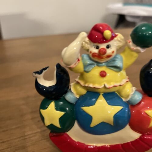 Vtg Multi Colored Rocking Clown W/Seals Music Box "That's Entertainment