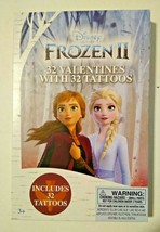 Disney Frozen II - 32 Valentines with 32 Tattoos - Kid&#39;s Valentine Cards - $8.47