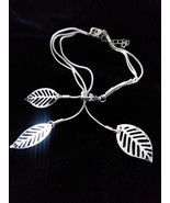  Women 925 Silver 3 Leaves 3 Strand Bracelet Delicate Hollowed-out Leaf ... - $11.95