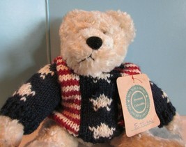 Vintage 10&quot; BOYDS collection  Plush BEAR Stuffed Animal american sweater... - $14.58