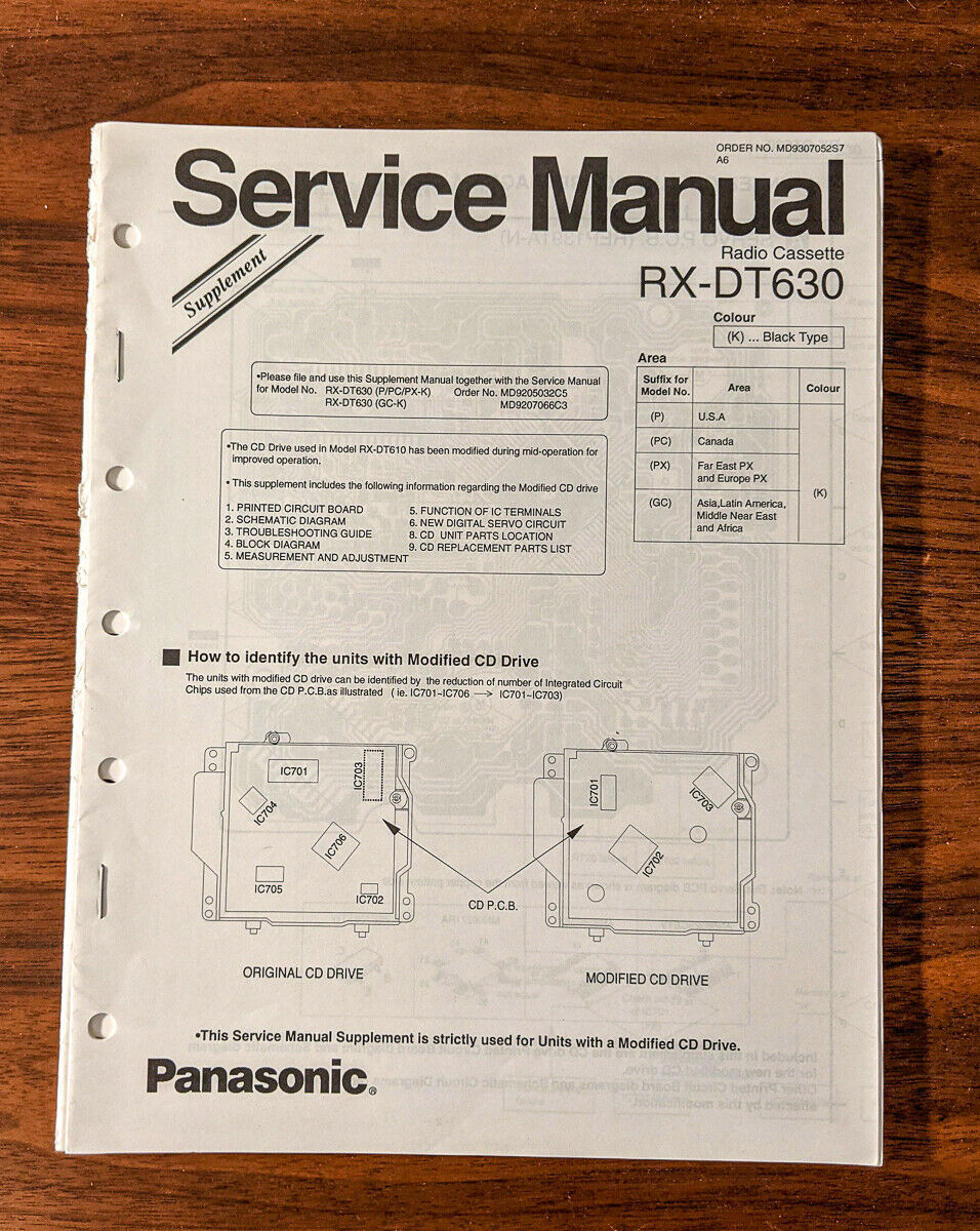 Panasonic rx dt 630