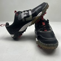 FootJoy Mens 7 Freestyle 6 Plastic Spiked Golf Shoes Flex Zone Black Red 57333 - $32.73