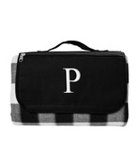 Cathy&#39;s Concepts Black &amp; White Plaid Personalized Tailgate Picnic Blanket, - $9.89