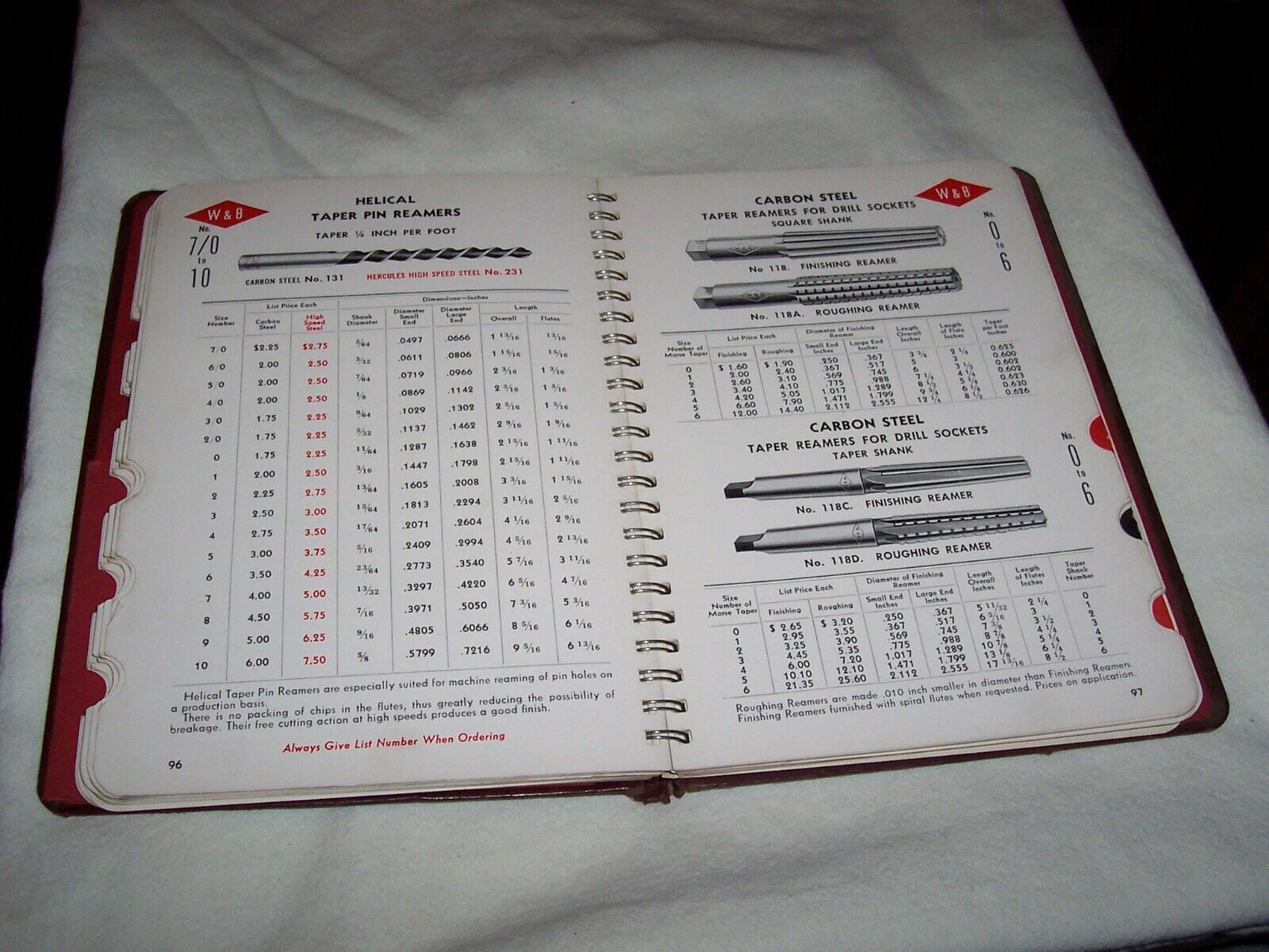 Vintage Whitman & Barnes Drills and Reamers Catalog 97 Machinist Tool