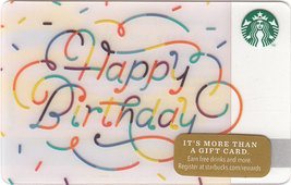 Starbucks 2014 Confetti Happy Birthday Collectible Gift Card New No Value - $2.99