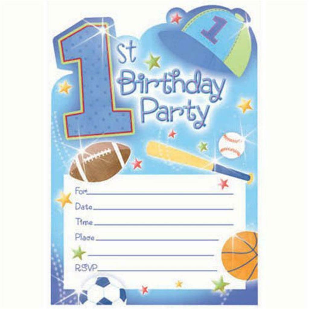 1st Birthday All Star Invitations & Envelopes Birthday Party Invites 20 Count - $6.95