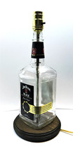 Jim Beam Black Whiskey Large 1.75L Liquor Bottle TABLE LAMP Wood Base Ba... - $55.57