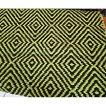 Mayatex Western Show Saddle Blanket Wool Chartreuse Black Diamond Pattern USED image 2