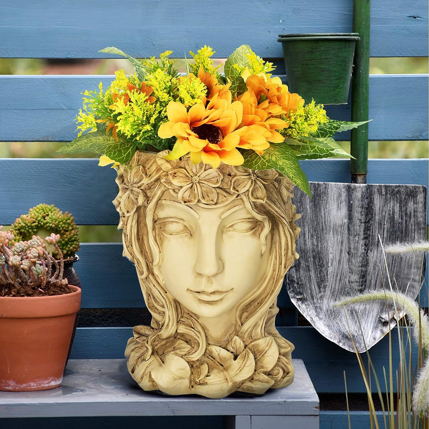 Female Face Planter Pots With Drainage Hole, and 50 similar items