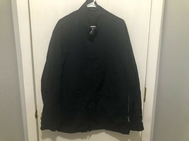 Vintage DKNY Men&#39;s Cotton Nylon Full Zip Windbreaker Black Jacket Size L... - $17.81
