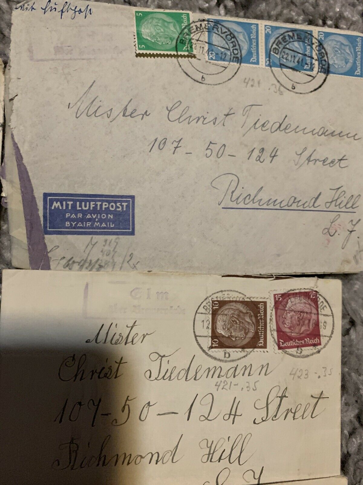 6Germany Covers! postage STAMP envelopes OLDER lot HISTORY See