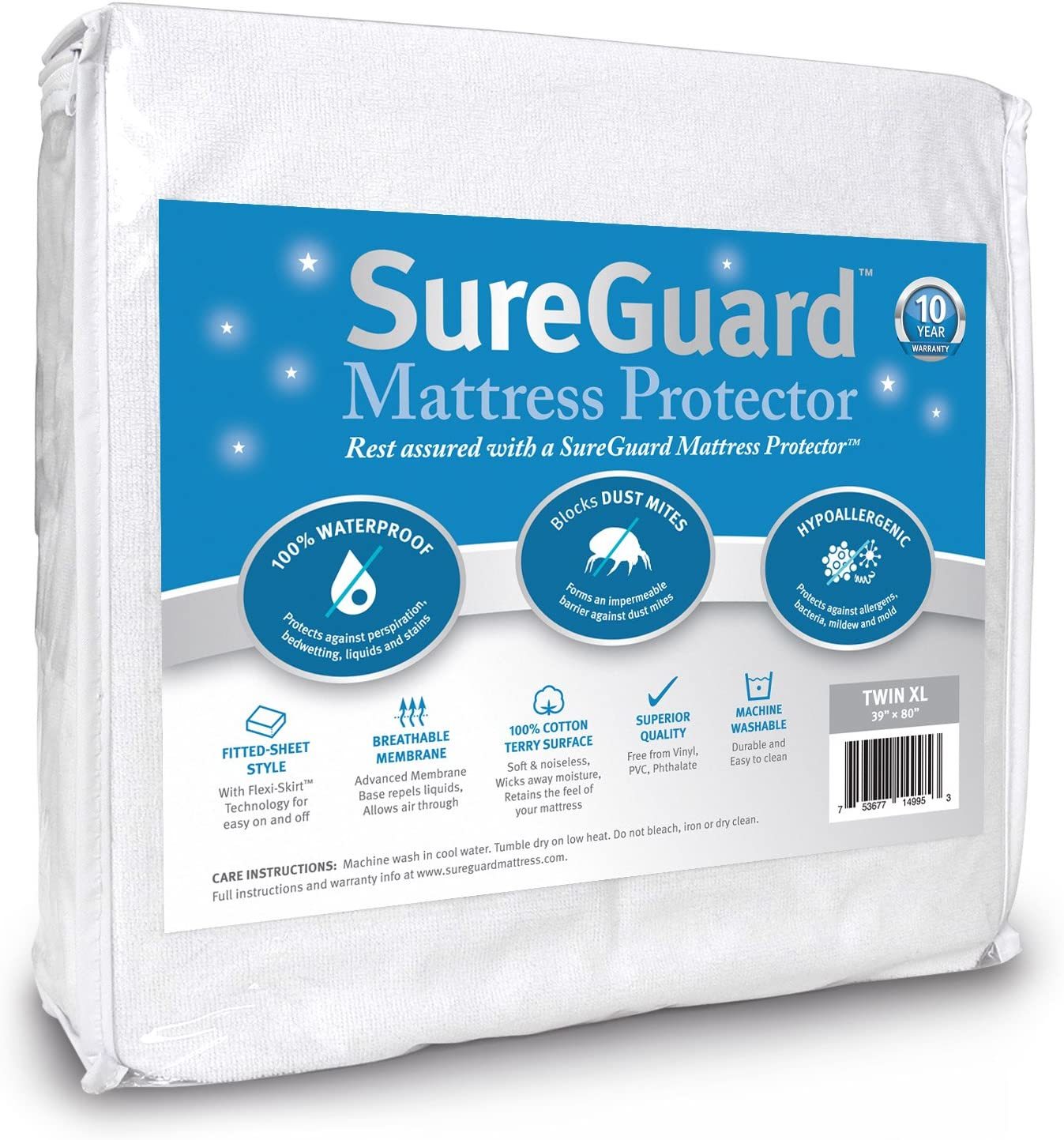 Mainstays ProChill Waterproof Cooling Fitted Mattress Protector, King 