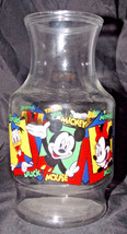 Mickey Mouse Carafe 9in Anchor Hocking Disney Tea Juice Glass Pitcher Vi... - $19.99