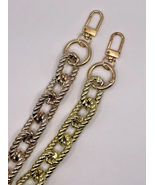 Textured acrylic chunky chain link strap for bags, roped style link - $10.00