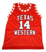 Bobby Joe Hill #14 Texas Western New Men Basketball Jersey Orange Any Size image 1