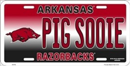 NCAA University of Arkansas PIG SOOIE Razorbacks Metal Car License Plate Sign - $6.95