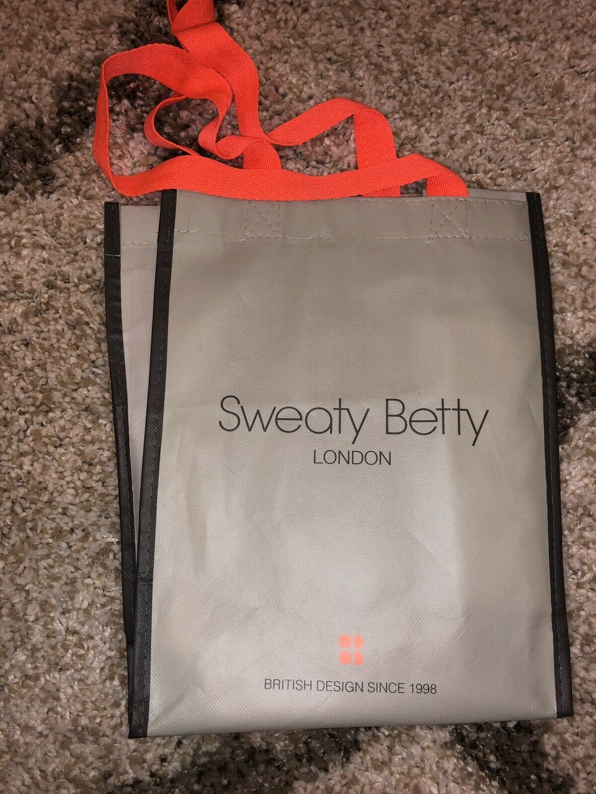 Sweaty Betty, Bags, Sweaty Betty Light Grey And Orange Shopping Tote