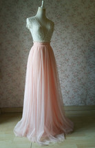 Wedding Bridesmaids Maxi Tulle Skirt Outfit, Baby Pink Blush Pink Rose Pink Tutu image 12
