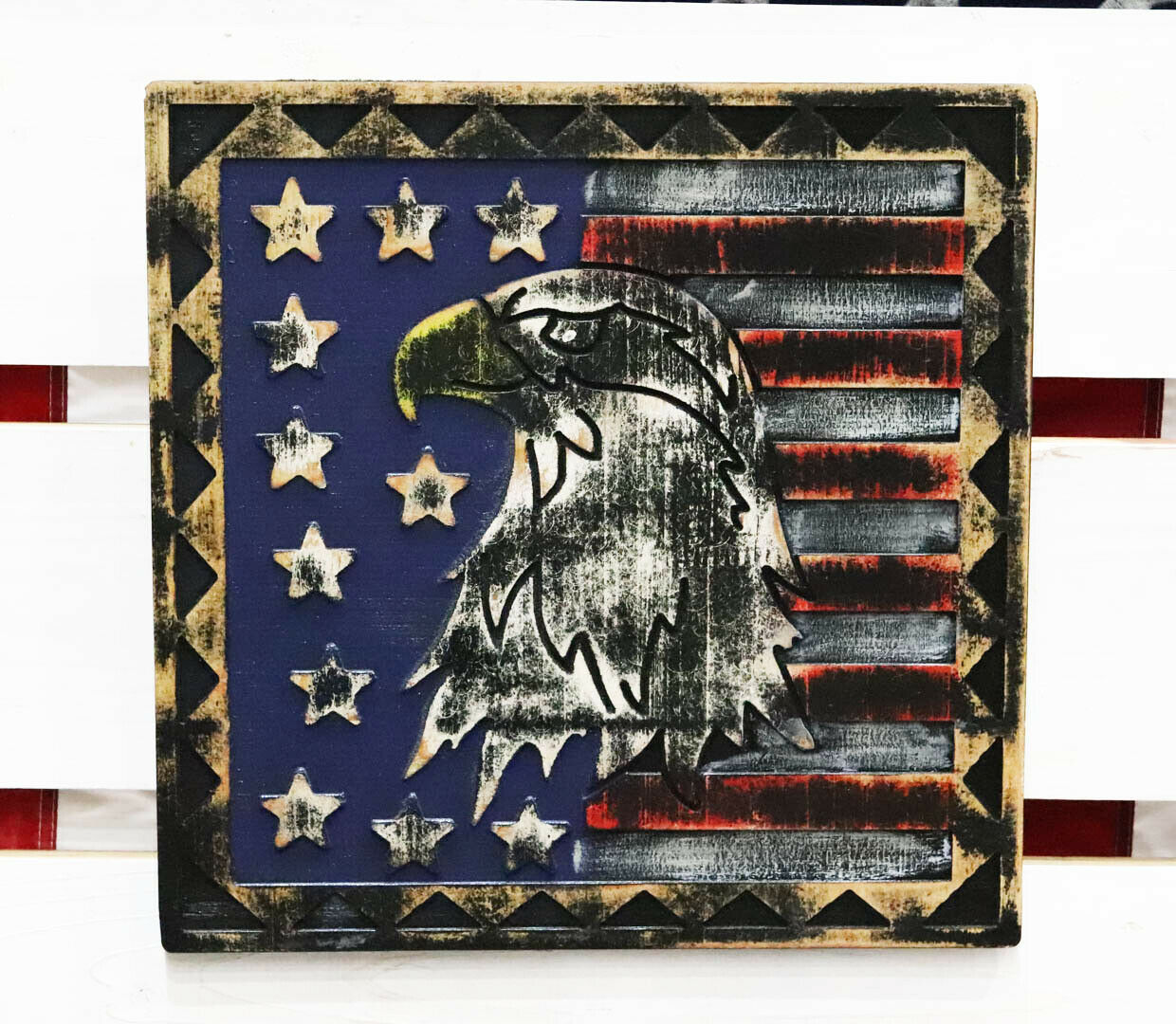 Western Patriotic USA Flag With Bald Eagle and 50 similar items