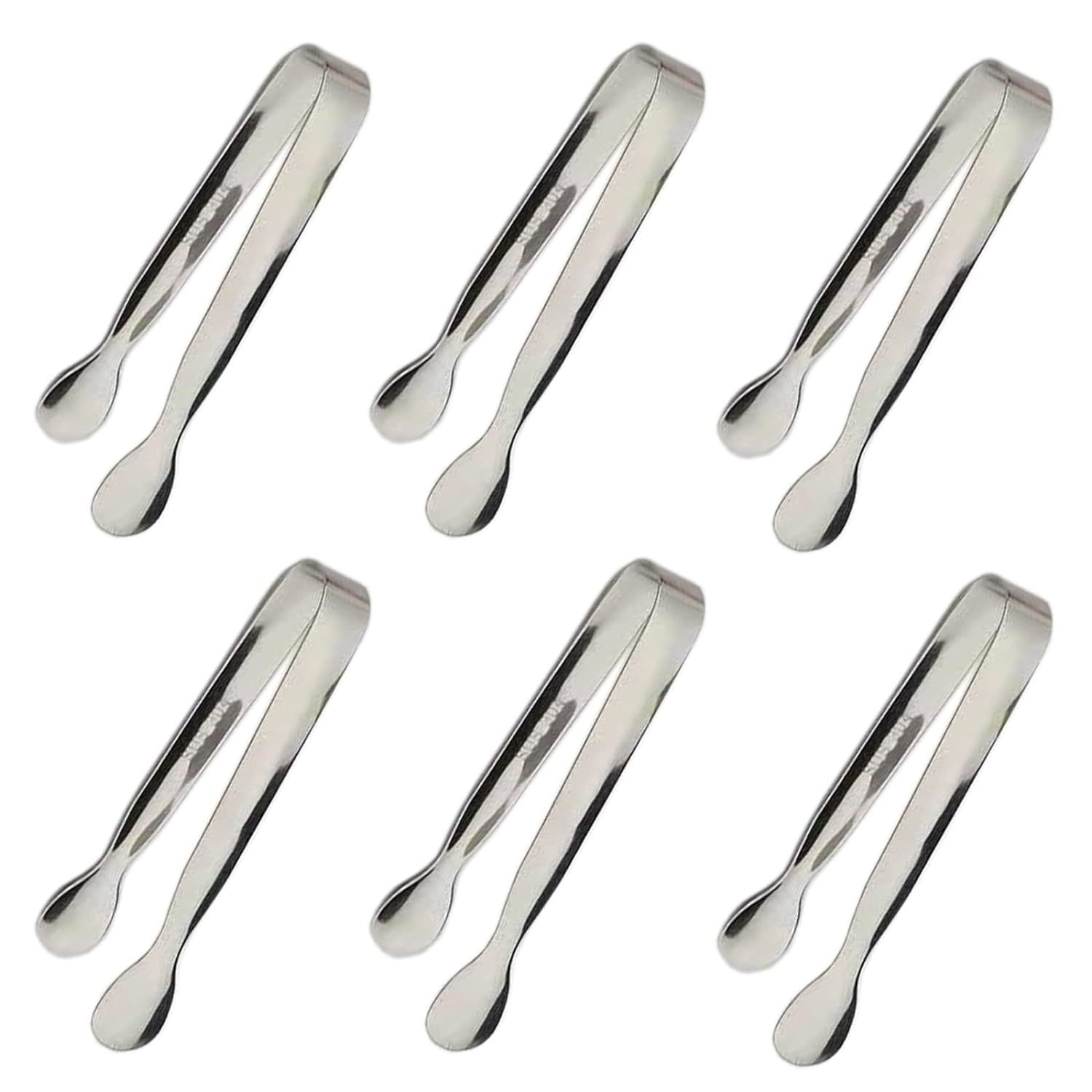 12 Pack Premium Small Serving Tongs,Mini Stainless Steel Appetizer