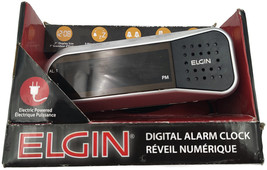 Elgin Spc100d Green Led Dual Alarm Clock, Silver - $14.80