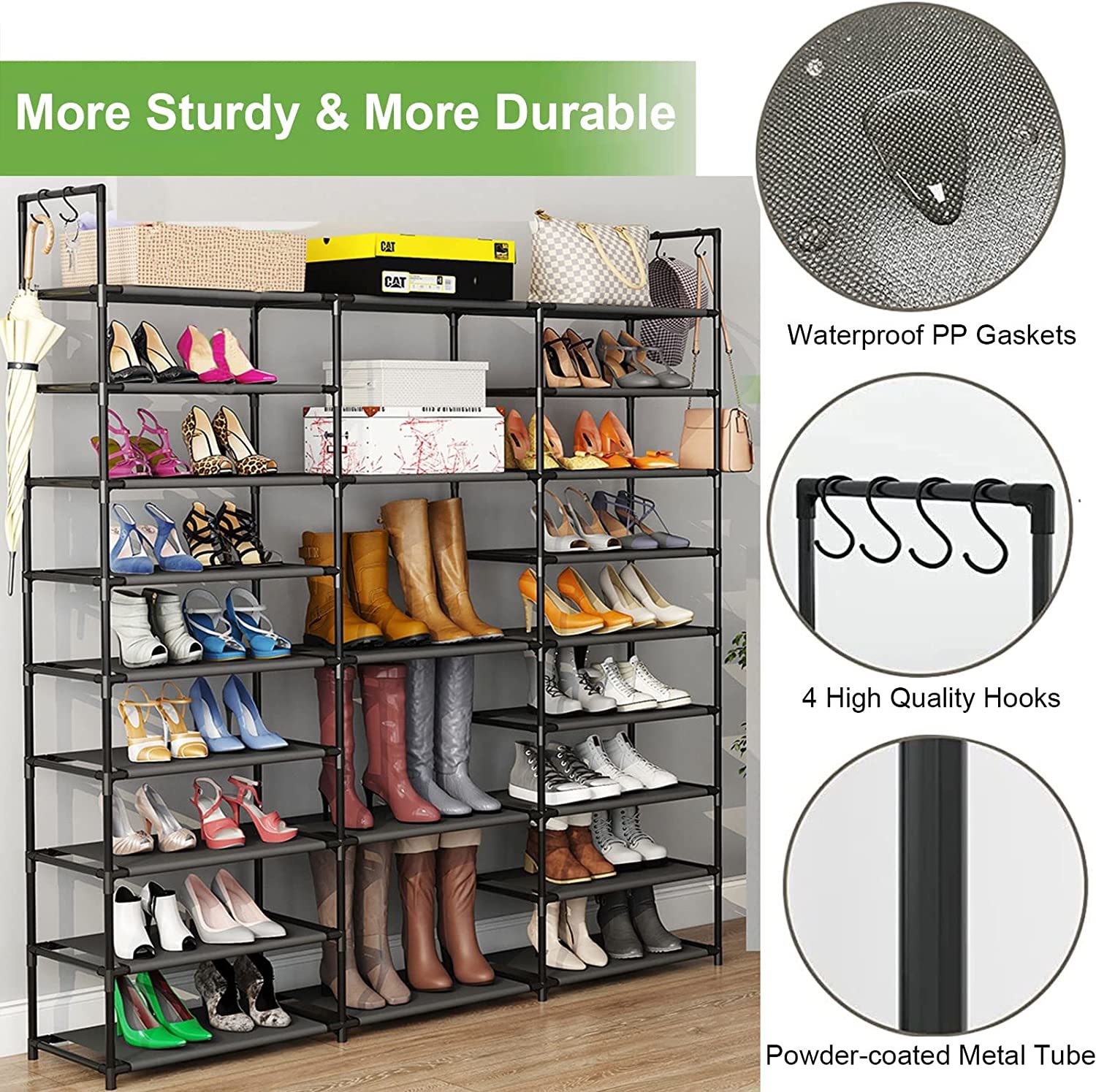 LNYZQUS Upgrade 4 Tier Small Shoe Rack, Kids Show Rack Closet Shoe  Organizer,Compact Stackable Shoe Shelf Shoe Stand Floor Shoe Rack for  Narrow