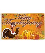 Happy Thanksgiving (Turkey) polyester Flag 3x5 ft - $24.74
