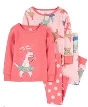 Carter's PINK Toddler Girls Long Sleeve T-shirt and Pajama 4-Piece Set, US 2T/2A - $32.08