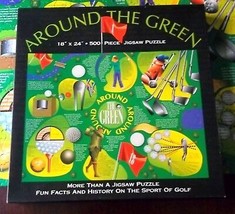 Around the Green History of Golf 500 Pc Jigsaw Puzzle Fun Facts Sports - $19.79