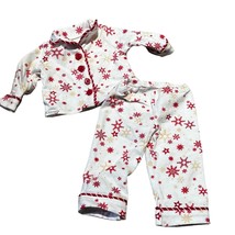 American Girl Red Snowflake Christmas Winter Pajamas 18&quot; Doll Clothing - $19.20