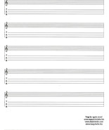Blank Dulcimer Tab/Standard Notation Sheets/Set of 8 Blank Sheets - $6.65