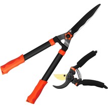 Garden Tools Hedge Shears 19.88 inch with Wooden Handles