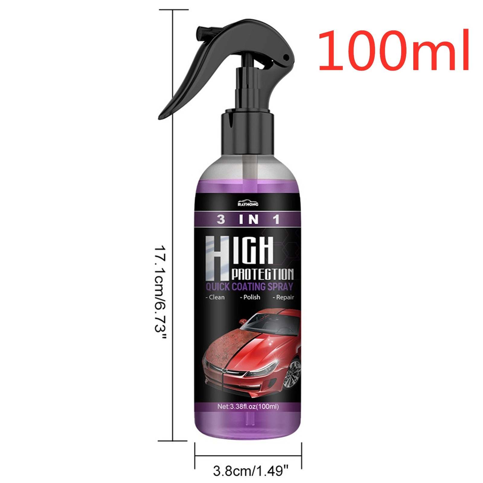 Ceramic Car Coating Nano For Paint Care 3 In 1 Crystal Wax Spray