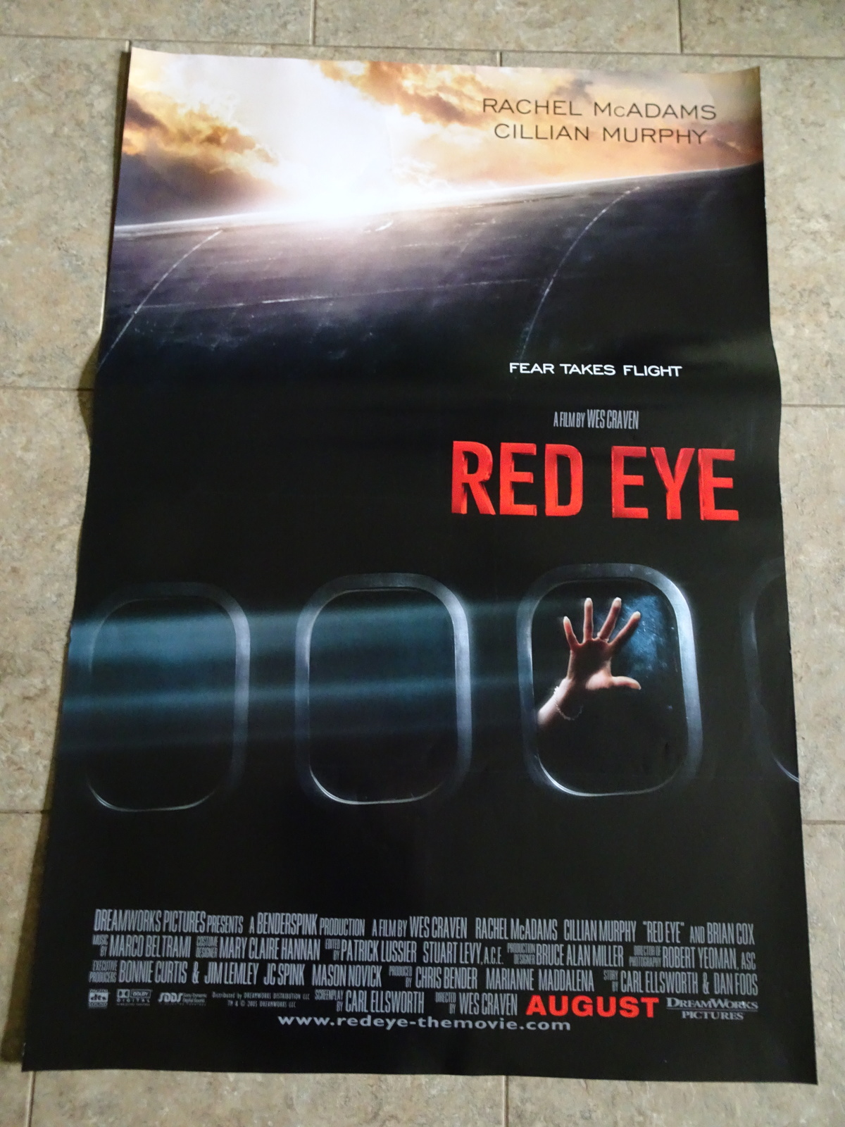 RED EYE - MOVIE POSTER STARRING RACHEL MCADAMS & CILLIAN MURPHY ...